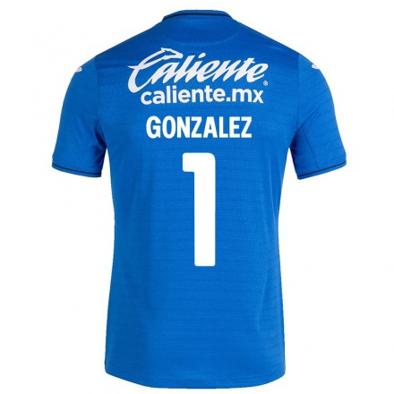 Herren Fußball Itzayana Gonzalez #1 Dunkelblau Heimtrikot Trikot 2021/22 T-Shirt