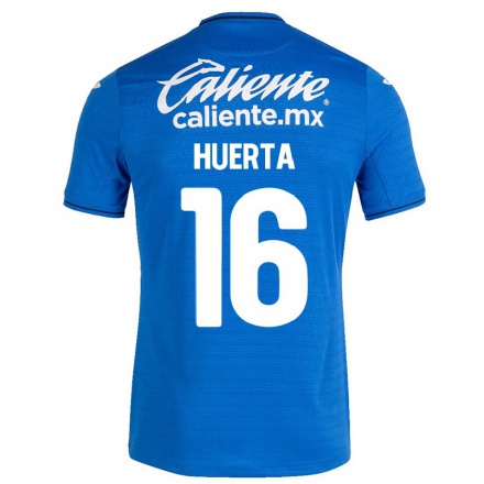 Herren Fußball Ana Gabriela Huerta #16 Dunkelblau Heimtrikot Trikot 2021/22 T-Shirt
