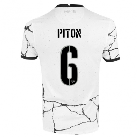 Herren Fußball Lucas Piton #6 Weiß Heimtrikot Trikot 2021/22 T-Shirt