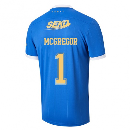 Herren Fußball Allan Mcgregor #1 Blau Heimtrikot Trikot 2021/22 T-shirt