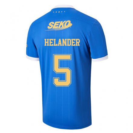 Herren Fußball Filip Helander #5 Blau Heimtrikot Trikot 2021/22 T-shirt