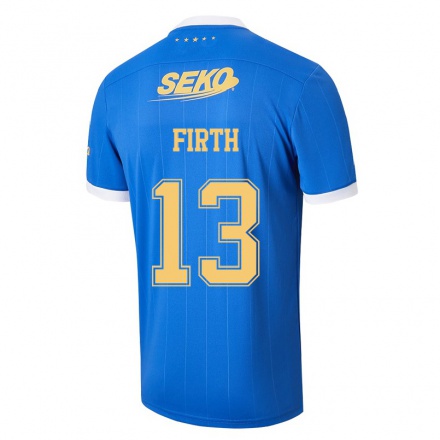 Herren Fußball Andy Firth #13 Blau Heimtrikot Trikot 2021/22 T-shirt
