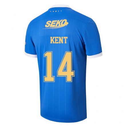 Herren Fußball Ryan Kent #14 Blau Heimtrikot Trikot 2021/22 T-shirt
