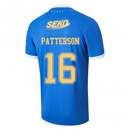 Herren Fußball Nathan Patterson #16 Blau Heimtrikot Trikot 2021/22 T-shirt
