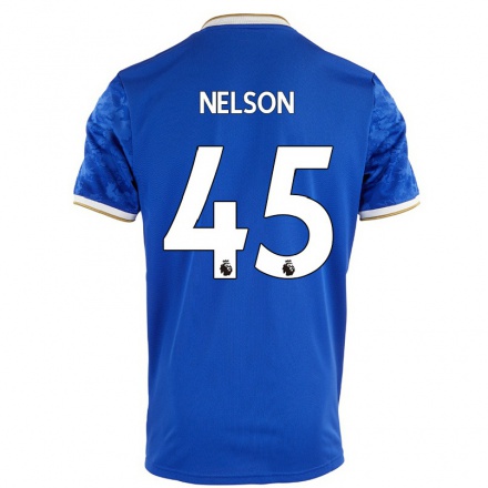Herren Fußball Benjamin Harvey Nelson #45 Königsblau Heimtrikot Trikot 2021/22 T-Shirt
