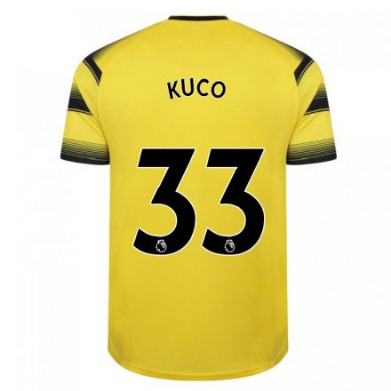 Herren Fußball Juraj Kucka #33 Gelb Schwarz Heimtrikot Trikot 2021/22 T-Shirt