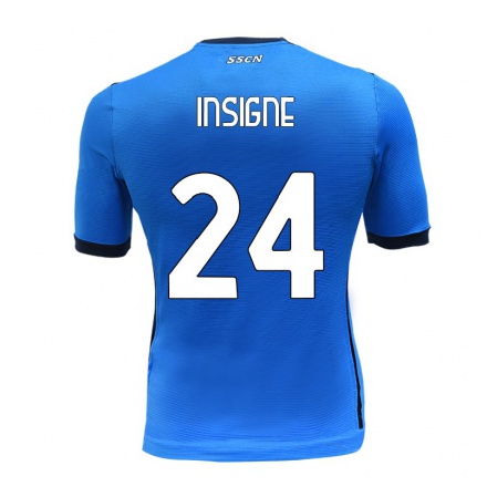 Herren Fußball Lorenzo Insigne #24 Blau Heimtrikot Trikot 2021/22 T-Shirt