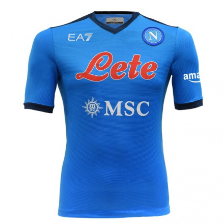 Herren Fußball Andrea Petagna #37 Blau Heimtrikot Trikot 2021/22 T-shirt