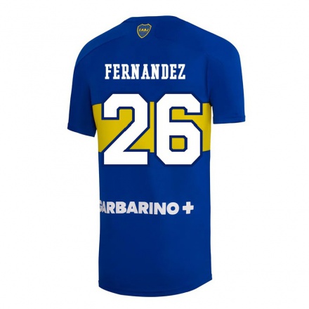 Herren Fußball Ezequiel Fernandez #26 Königsblau Heimtrikot Trikot 2021/22 T-Shirt