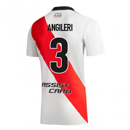 Herren Fußball Fabrizio Angileri #3 Weiß Heimtrikot Trikot 2021/22 T-Shirt