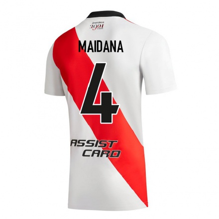 Herren Fußball Jonatan Maidana #4 Weiß Heimtrikot Trikot 2021/22 T-Shirt