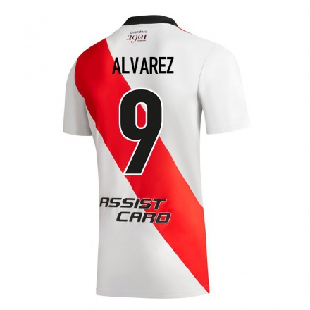 Herren Fußball Julian Alvarez #9 Weiß Heimtrikot Trikot 2021/22 T-Shirt
