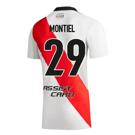 Herren Fußball Gonzalo Montiel #29 Weiß Heimtrikot Trikot 2021/22 T-Shirt