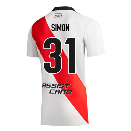 Herren Fußball Santiago Simon #31 Weiß Heimtrikot Trikot 2021/22 T-Shirt