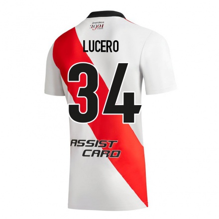 Herren Fußball Daniel Lucero #34 Weiß Heimtrikot Trikot 2021/22 T-Shirt