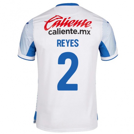 Herren Fußball Josue Reyes #2 Weiß Auswärtstrikot Trikot 2021/22 T-Shirt