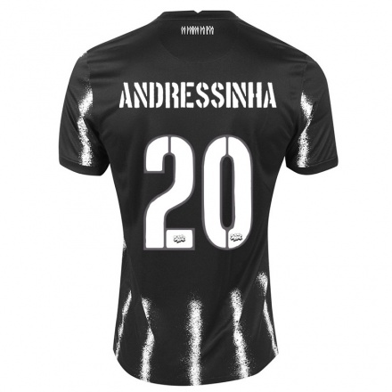 Herren Fußball Andressinha #20 Schwarz Auswärtstrikot Trikot 2021/22 T-Shirt