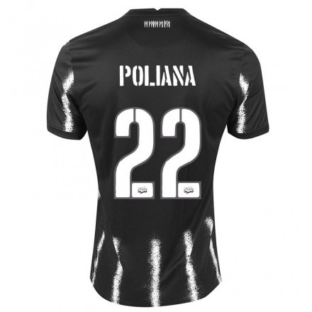 Herren Fußball Poliana #22 Schwarz Auswärtstrikot Trikot 2021/22 T-Shirt