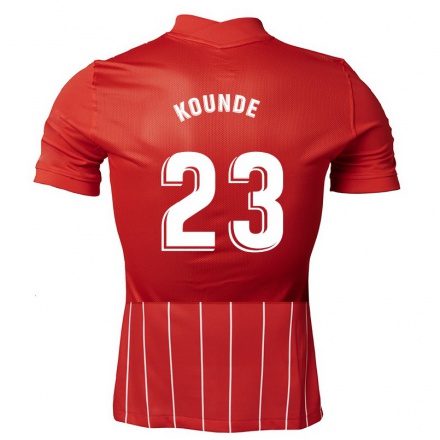 Herren Fußball Jules Kounde #23 Dunkelrot Auswärtstrikot Trikot 2021/22 T-Shirt