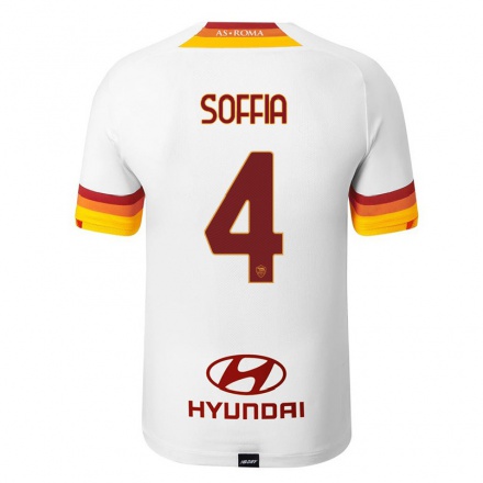 Herren Fußball Angelica Soffia #4 Weiß Auswärtstrikot Trikot 2021/22 T-Shirt