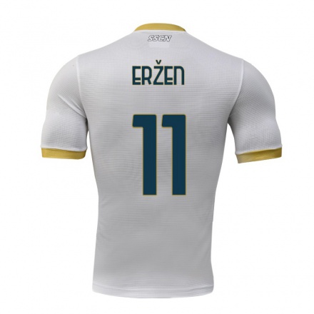 Herren Fußball Kaja Erzen #11 Grau Auswärtstrikot Trikot 2021/22 T-Shirt