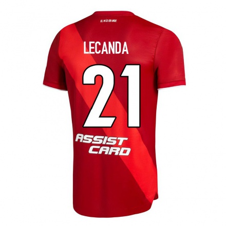 Herren Fußball Tomas Lecanda #21 Rot Auswärtstrikot Trikot 2021/22 T-shirt