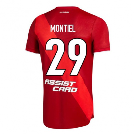 Herren Fußball Gonzalo Montiel #29 Rot Auswärtstrikot Trikot 2021/22 T-shirt