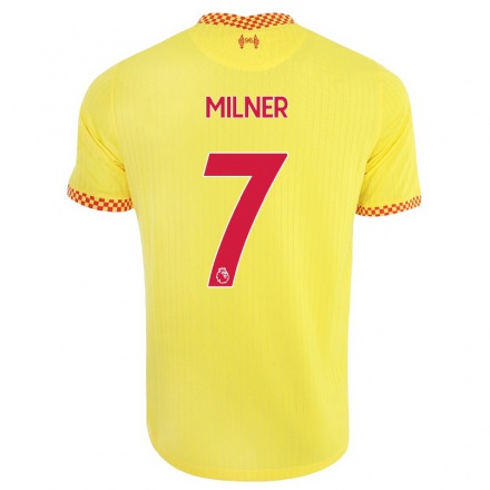 Herren Fußball James Milner #7 Gelb Ausweichtrikot Trikot 2021/22 T-Shirt