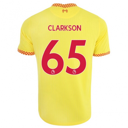 Herren Fußball Leighton Clarkson #65 Gelb Ausweichtrikot Trikot 2021/22 T-Shirt