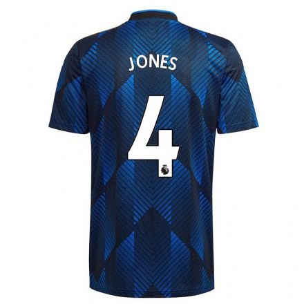 Herren Fußball Phil Jones #4 Dunkelblau Ausweichtrikot Trikot 2021/22 T-Shirt