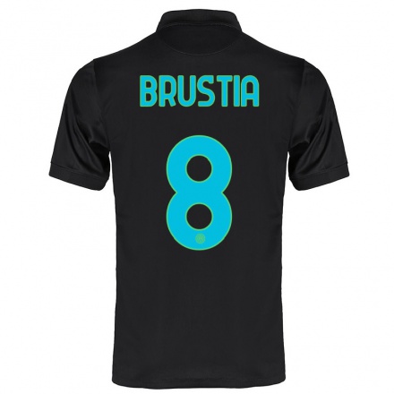 Herren Fußball Martina Brustia #8 Schwarz Ausweichtrikot Trikot 2021/22 T-shirt