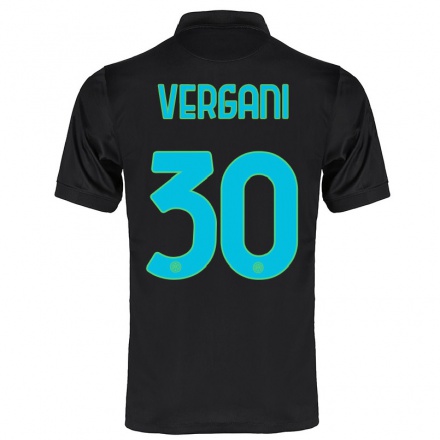 Herren Fußball Bianca Vergani #30 Schwarz Ausweichtrikot Trikot 2021/22 T-Shirt