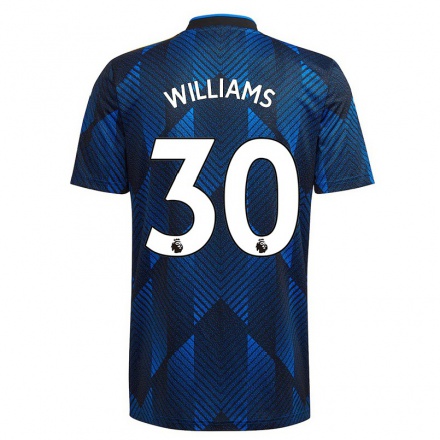 Herren Fußball Chloe Williams #30 Dunkelblau Ausweichtrikot Trikot 2021/22 T-Shirt