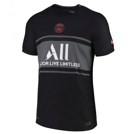 Herren Fußball Kheira Hamraoui #14 Schwarz Ausweichtrikot Trikot 2021/22 T-shirt