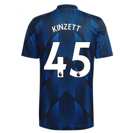 Herren Fußball Ella Kinzett #45 Dunkelblau Ausweichtrikot Trikot 2021/22 T-Shirt