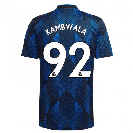 Herren Fußball Willy Kambwala #92 Dunkelblau Ausweichtrikot Trikot 2021/22 T-Shirt