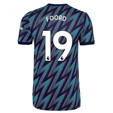 Herren Fußball Caitlin Foord #19 Blau Schwarz Ausweichtrikot Trikot 2021/22 T-Shirt