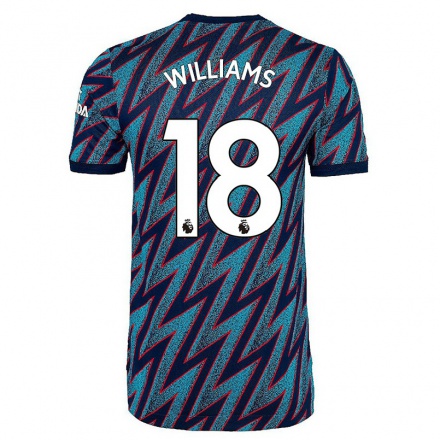 Herren Fußball Lydia Williams #18 Blau Schwarz Ausweichtrikot Trikot 2021/22 T-Shirt