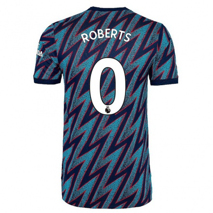 Herren Fußball Mathaeus Roberts #0 Blau Schwarz Ausweichtrikot Trikot 2021/22 T-Shirt