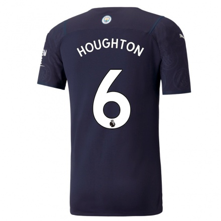 Herren Fußball Steph Houghton #6 Dunkelblau Ausweichtrikot Trikot 2021/22 T-Shirt