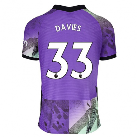 Herren Fußball Ben Davies #33 Violett Ausweichtrikot Trikot 2021/22 T-Shirt