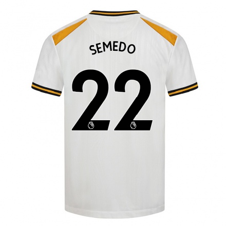 Herren Fußball Nelson Semedo #22 Weiß Gelb Ausweichtrikot Trikot 2021/22 T-Shirt