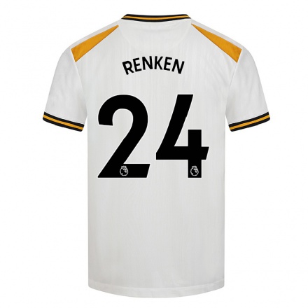 Herren Fußball Anna Renken #24 Weiß Gelb Ausweichtrikot Trikot 2021/22 T-Shirt