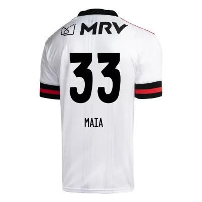 Herren Fußball Thiago Maia #33 Auswärtstrikot Weiß Trikot 2020/21 Hemd