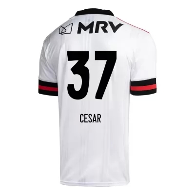 Herren Fußball Cesar #37 Auswärtstrikot Weiß Trikot 2020/21 Hemd