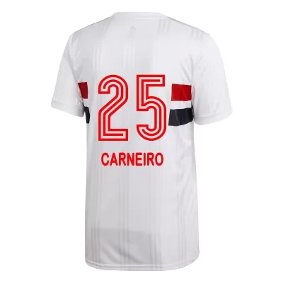 Herren Fußball Gonzalo Carneiro #25 Heimtrikot Weiß Trikot 2020/21 Hemd