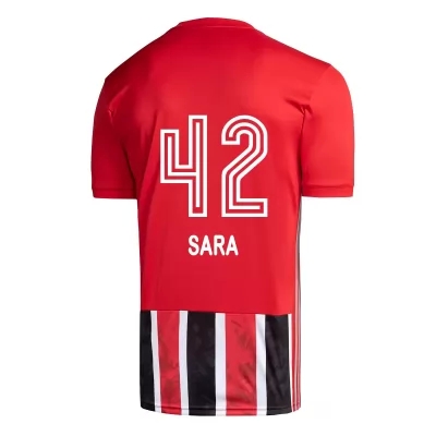 Herren Fußball Gabriel Sara #42 Auswärtstrikot Rot Trikot 2020/21 Hemd