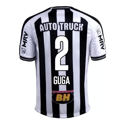 Herren Fußball Guga #2 Heimtrikot Schwarz Weiß Trikot 2020/21 Hemd