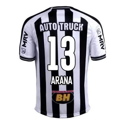 Herren Fußball Guilherme Arana #13 Heimtrikot Schwarz Weiß Trikot 2020/21 Hemd