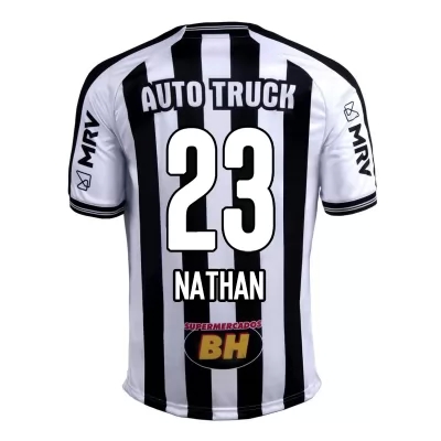 Herren Fußball Nathan #23 Heimtrikot Schwarz Weiß Trikot 2020/21 Hemd